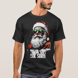 Santa Says Six Seven Vintage Christmas Santa Shirt T Shirt
