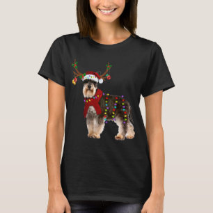Santa Schnauzer rener Light God jul T Shirt