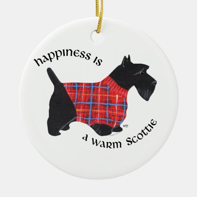 Santa Scottie Dog Juldekoration (Framsidan)