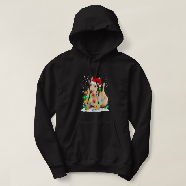 Santa Scottish Terrier jul Light Pajama Hund Hoodie (Design framsida)