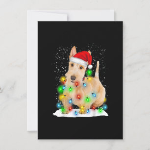 Santa Scottish Terrier jul Light Pajama Hund Inbjudningar