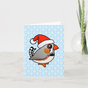 Santa sebraFinch Helgkort