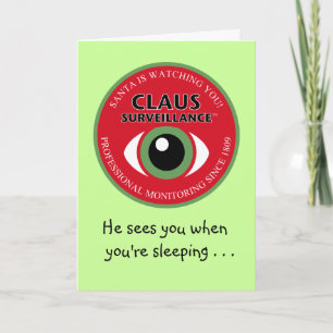 Santa Sees You Helgkort