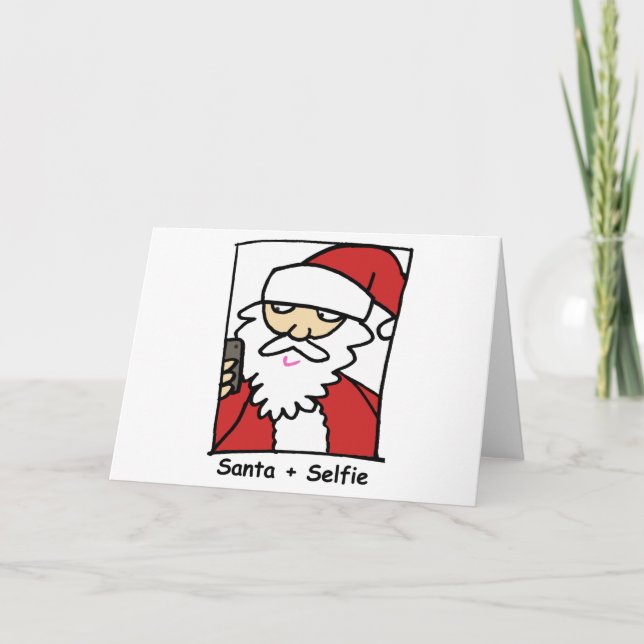 Santa Selfie Helgkort (Framsida)