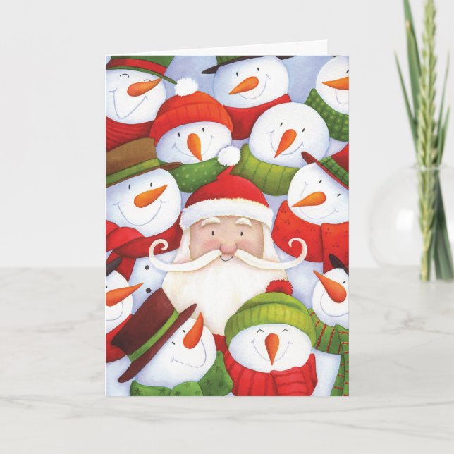 Santa Selfies julkort Helgkort (Framsida)