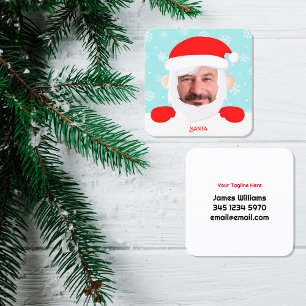Santa Services Anpassningsbar Photo Fyrkantigt Visitkort