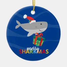 Santa Shark Julgransprydnad Keramik