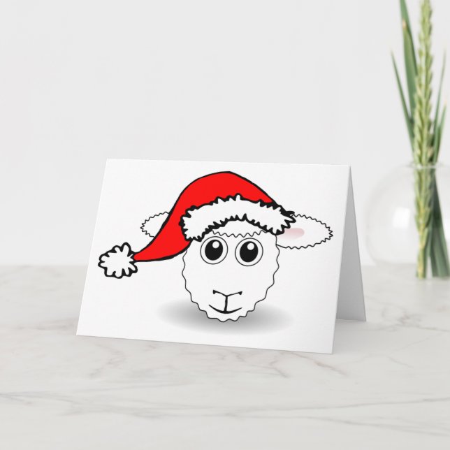 Santa Sheep Helgkort (Framsida)
