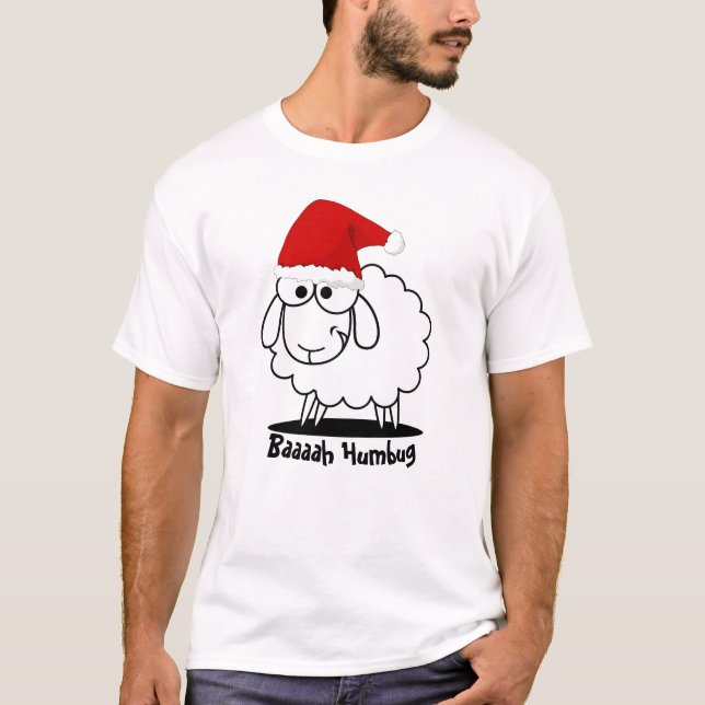 Santa Shep Bah Humbug T Shirt (Framsida)