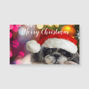 Santa Shih Tzu Jul Magnetkort
