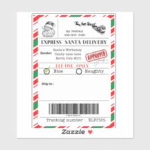 Santa shipping label