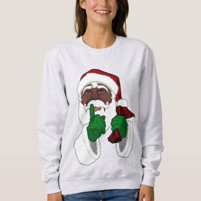 Santa Shirts African American Jultomten Shirts T Shirt (Framsida)