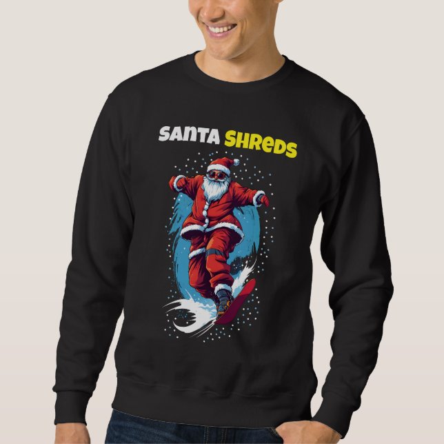 Santa Shreds Lång Ärmad Tröja (Framsida)