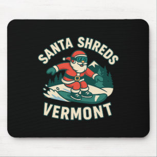 Santa Shreds Vt Tröja Rolig Skidåkning Snowboard J Musmatta