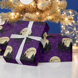 Santa Sighting på Mörk Lila jul Presentpapper