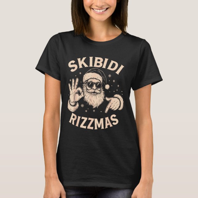 Santa Six Seven Meme 67 Hands Sign Rizz Skibidi Ri T Shirt (Framsida)