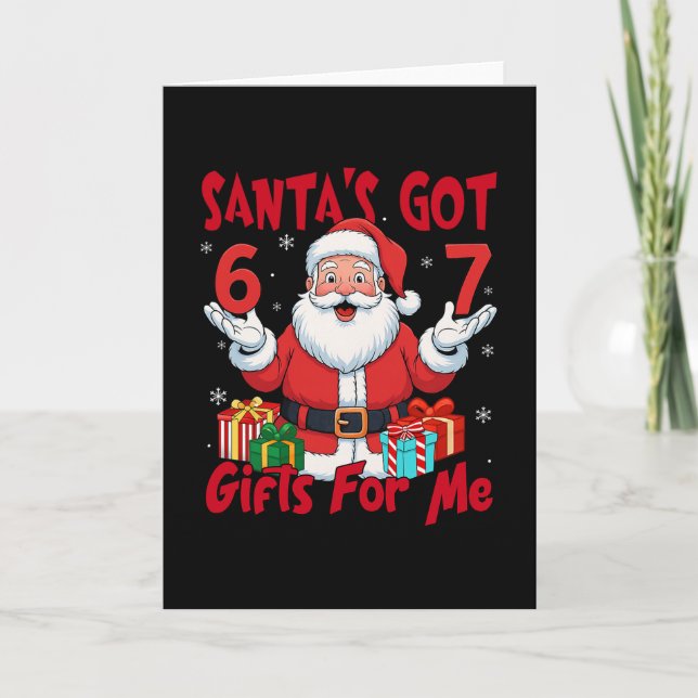 Santa Six Seven Meme Jul Gen Z Meme  Kort (Framsida)