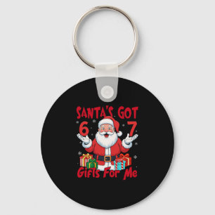 Santa Six Seven Meme Jul Gen Z Meme Nyckelring
