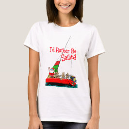 Santa sjömanseglingen på jul t shirt
