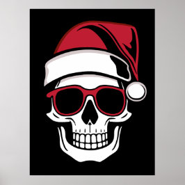Santa skalle Goth jul Poster