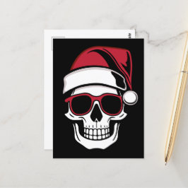 Santa skalle Goth jul Vykort