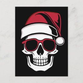 Santa skalle Goth jul Vykort
