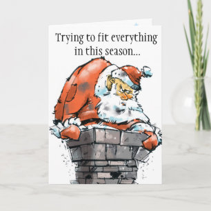 Santa skapar det all passform för säsongen helgkort
