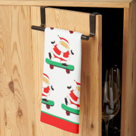 Santa Skateboarding jul Kökshandduk