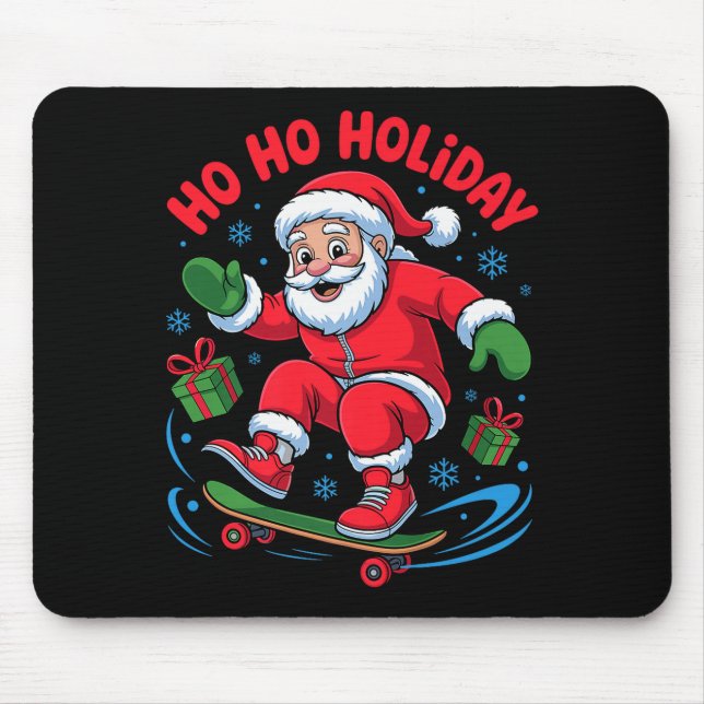 Santa Skater Skateboarding Lover Funny Christmas X Musmatta (Framsidan)