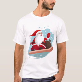 Santa Skating T Shirt