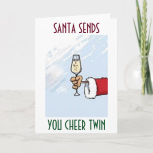SANTA SKICKAR CHEER I CHRISTMAS-TIME TILL PARTY/EN HELGKORT