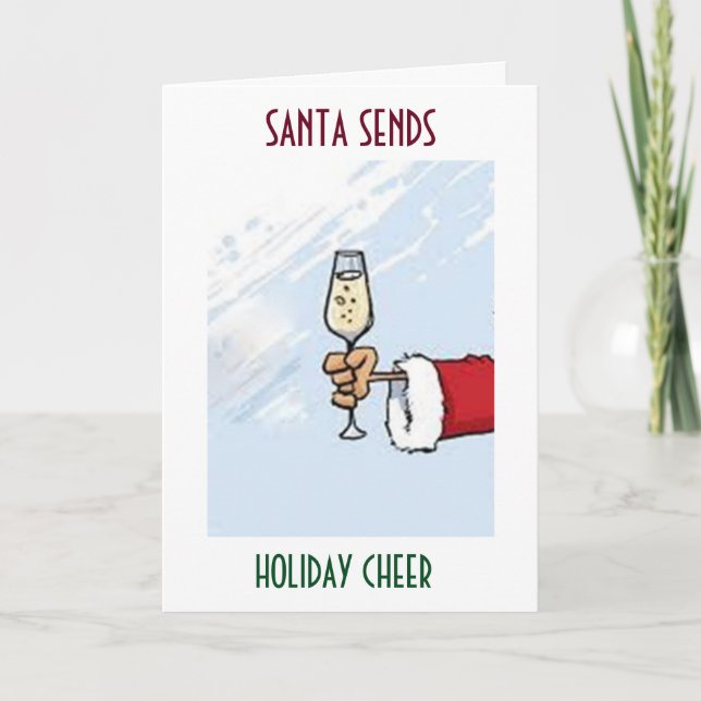 SANTA SKICKAR CHEER I CHRISTMAS-TIME TILL PARTY/EN HELGKORT (Framsida)