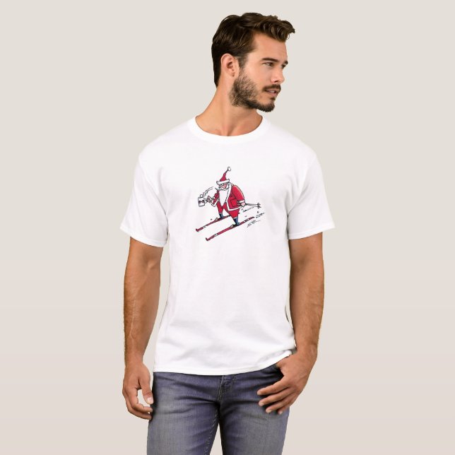 Santa Skiing T-shirt (Hel framsida)