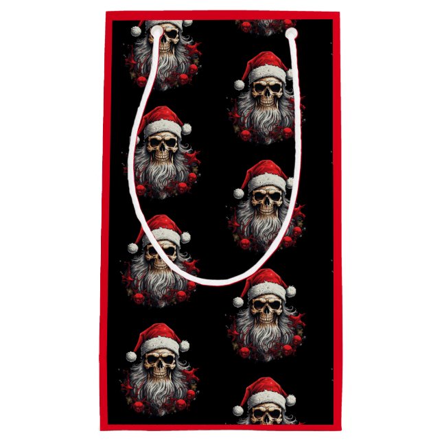 Santa Skull Gift Bag (röd) (Framsidan)