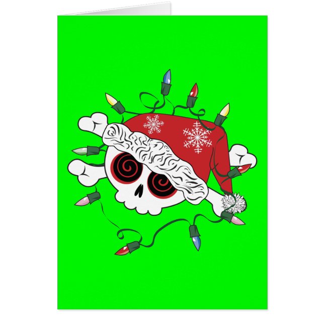 Santa Skull Hälsningskort (Framsidan)