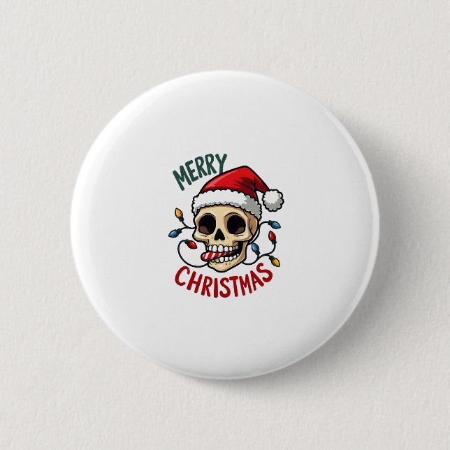 Santa Skull Hat Merry Christmas Family Matching Bo Knapp (Framsida)