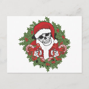 Santa Skull med andedräkt Helg Vykort