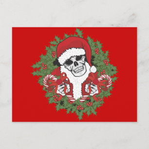 Santa Skull med andedräkt Helg Vykort