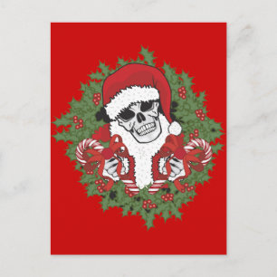 Santa Skull med andedräkt Helg Vykort