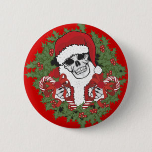 Santa Skull med andedräkt Knapp
