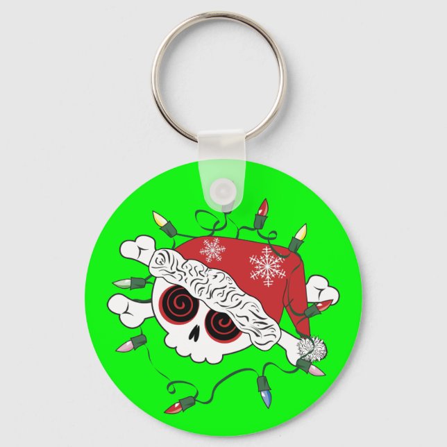 Santa Skull Nyckelring (Framsida)
