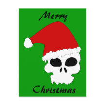 Santa Skull på juldagen Grönt