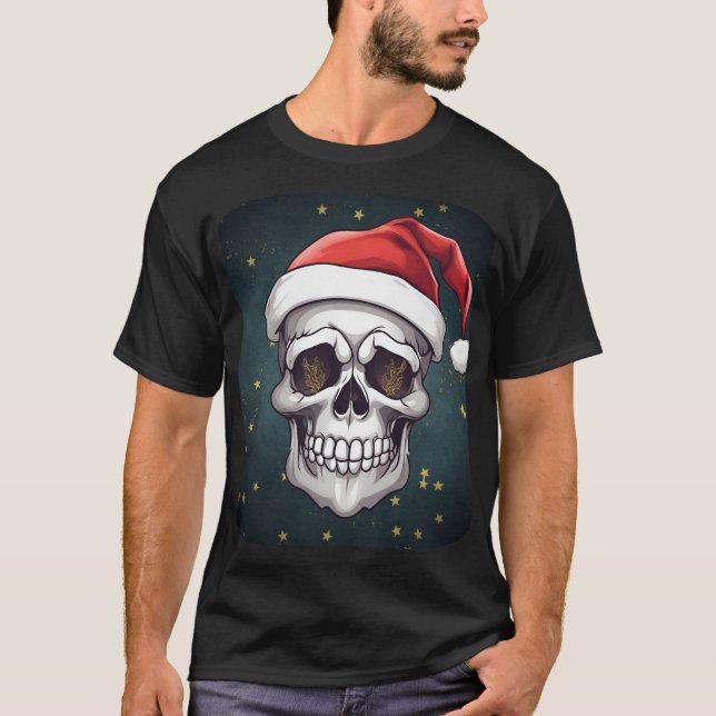 Santa Skull T-Shirt (Framsida)