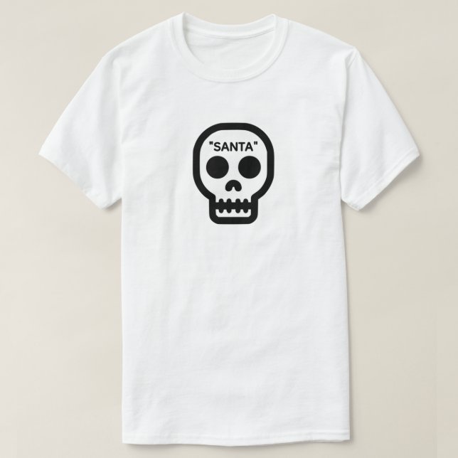 Santa Skull T-Shirt (Customize It!) (Design framsida)