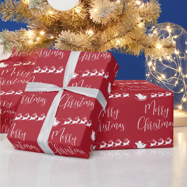 Santa släde God Jul Presentpapper (Helgdagar)