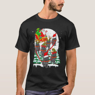 Santa släde ren Chartreux katter Xmas katt ägare T Shirt