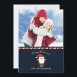 Santa Slaus jul Photo Julkort<br><div class="desc">En modern och söt illustration av tomten dekorerar detta kort med ord God jul. Använda ditt favoritfoto för att göra ett unikt och trendig God jul memento. Designad av Blackberry Boulevard.</div>