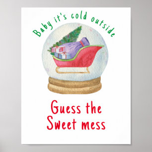 Santa sled - Gissa den söta  Poster