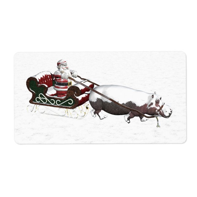 Santa Sled utslaktad av Hippopotamus Fraktsedel (Framsidan)