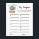 Santa sleigh - Baby Item Game. Barnstödsspel<br><div class="desc">Baby Shower-inbjudan med ett vackert vattenfärgssläde med gåvor i ett glas boll. Vinterbabyskor. Julgran,  väska med gåvor från Jultomten. Tema för julbabyduschen. Matchande objekt är tillgängliga.</div>